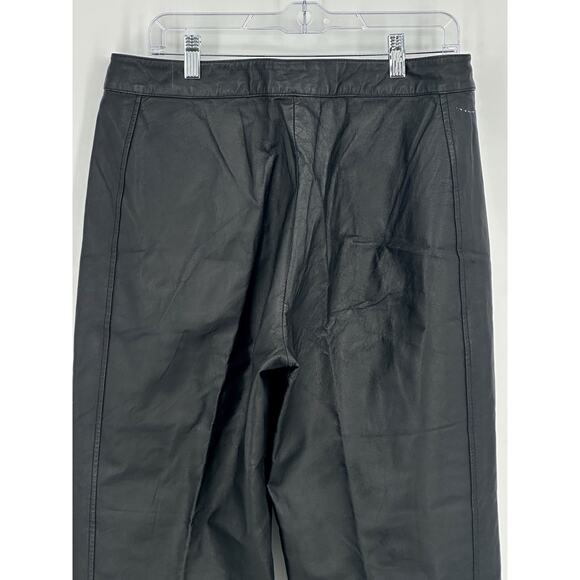 Bagatelle Womens Streetwear Black Leather Flat Front Tapered Leg Chino Pants 14 - Picture 5 of 14